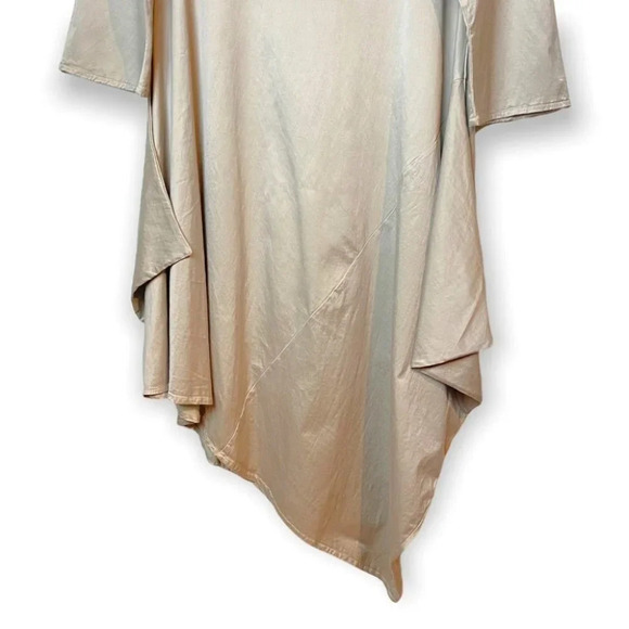 bryn Walker Beige  Asymmetrical 3/4 Sleeve Tunic Dress - Picture 6 of 12